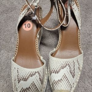 Franco Sarto Snake Print Espadrille Size 10